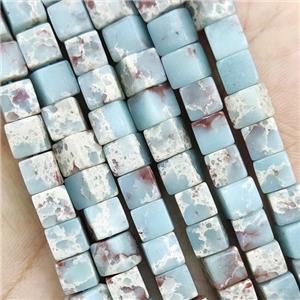 Snakeskin Jasper Cube Beads, approx 6x6mm