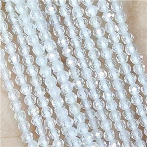 Clear Quartz Beads Tiny Faceted Round, approx 4mm dia