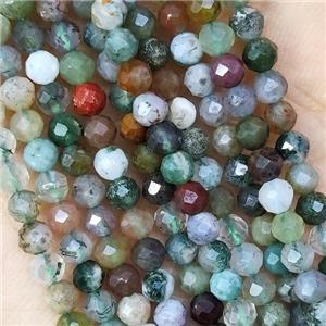 Indian Agate Beads Multicolor Faceted Round, approx 4mm dia