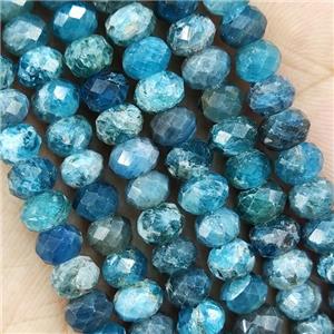 Blue Apatite Beads Faceted Rondelle, approx 3x5mm