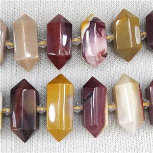 Mookaite Bullet Beads Multicolor, approx 12-30mm