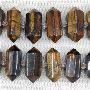 Tiger Eye Stone Bullet Beads, approx 12-30mm