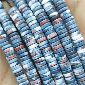 Rainforest Stone Heishi Beads Blue, approx 4mm