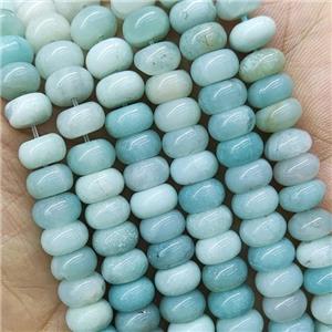 Blue Amazonite Beads Smooth Rondelle, approx 5x8mm