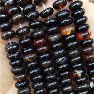 Natural Fancy Agate Rondelle Beads, approx 4x6mm