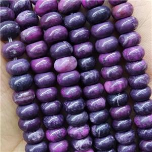 Purple Crazy Agate Rondelle Beads Dye, approx 4x6mm