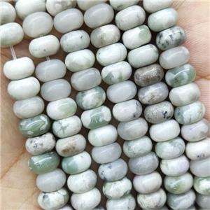 Green Lucky Jasper Rondelle Beads, approx 4x6mm