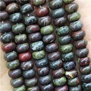Dragon Blood Stone Beads Rondelle, approx 4x6mm