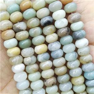 Amazonite Rondelle Beads Smooth Multicolor, approx 4x6mm