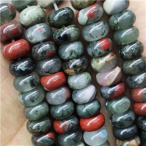 African Bloodstone Beads Rondelle, approx 6x10mm