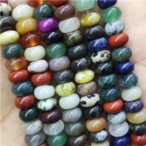 Mix Gemstone Rondelle Beads Smooth, approx 3x4mm