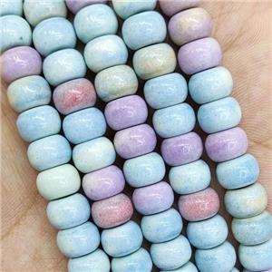 Multicolor Alashan Agate Beads Smooth Rondelle, approx 6x8mm