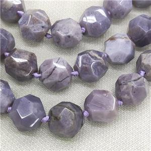 Natural Purple Chalcedony Beads Faceted Round, approx 18mm