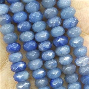 Blue Aventurine Beads Faceted Rondelle, approx 4x6mm