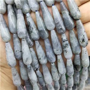 Labradorite Teardrop Beads, approx 10-30mm, 13pcs per st