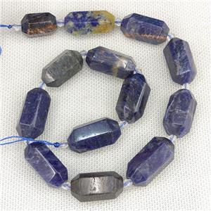 Blue Sodalite Prism Beads, approx 13-27mm, 12pcs per st