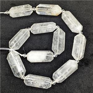 Clear Quartz Prism Beads, approx 13-27mm, 12pcs per st