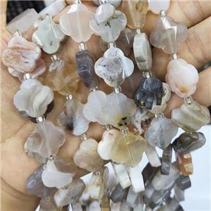 Botswana Agate Clover Beads, approx 17mm, 19pcs per st