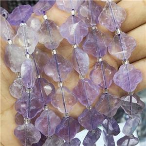 Amethyst Clover Beads Lt.purple, approx 17mm, 19pcs per st