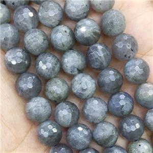 Natural Labradorite Beads Faceted Round, approx 10mm