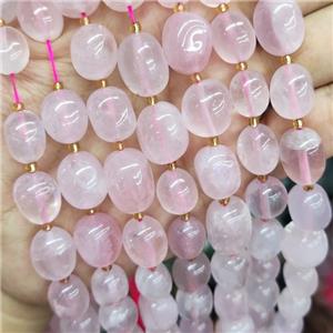 Pink Rose Quartz Nugget Beads Freeform Polished, approx 10-15mm