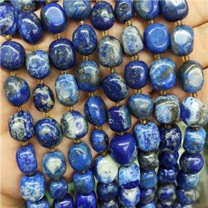 Blue Lapis Lazuli Nugget Beads Freeform Polished, approx 10-15mm