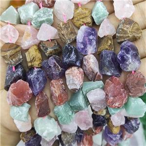 Mixed Gemstone Nugget Beads Freeform Rough, approx 10-18mm