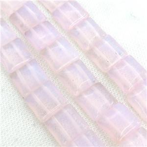 Pink Opalite Square Beads 2Holes, approx 16mm
