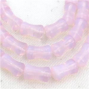 Pink Opalite Beads Bamboo, approx 15x30mm