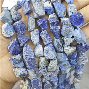 Blue Lapis Lazuli Nugget Beads Freeform Rough, approx 10-18mm