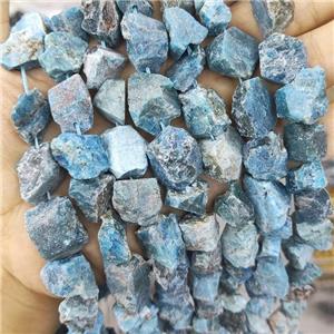 Blue Apatite Nugget Beads Freeform Rough, approx 10-18mm