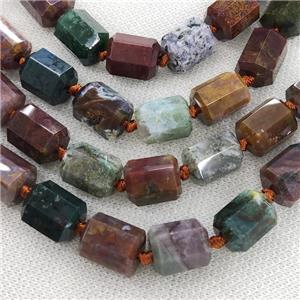 Natural Ocean Agate Column Beads Faceted, approx 12-16mm