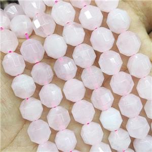 Pink Rose Quartz Prism Beads, approx 10mm