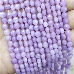 Lepidolite Beads Faceted Coin Lavender, approx 6mm