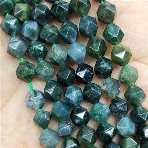 Green Moss Agate Beads Round Cut, approx 9-10mm