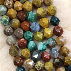 Natural Ocean Agate Beads Cut Round, approx 7-8mm