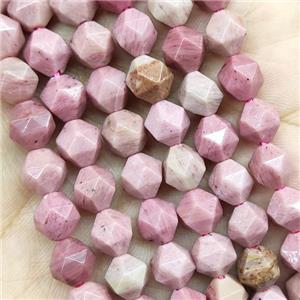 Pink Wood Lace Jasper Beads Starcut Round, approx 7-8mm