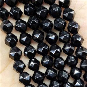 Black Onyx Agate Beads Cut Round, approx 7-8mm