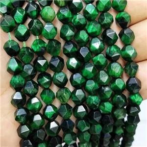 Green Tiger Eye Stone Beads Starcut Round, approx 7-8mm