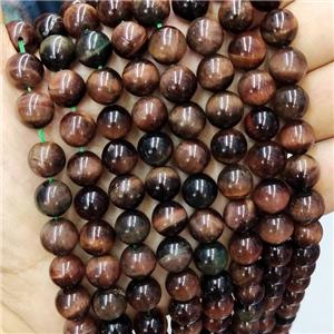 Red Tiger Eye Stone Beads Smooth Round, approx 10mm dia