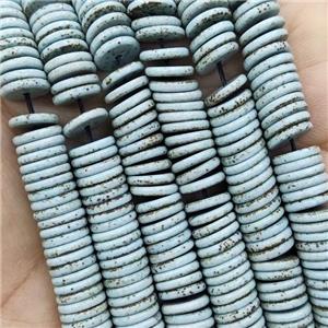 Natural Bodhi Tuquoise Heishi Spacer Beads Blue, approx 8mm