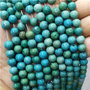 Teal Jasper Beads Smooth Round Dye, approx 8mm dia