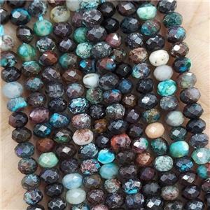Natural Chrysocolla Beads Faceted Rondelle, approx 4mm