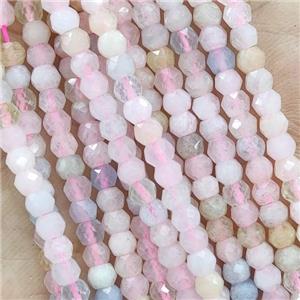 Natural Pink Morganite Beads Faceted Rondelle, approx 4mm