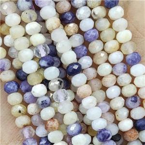 Purple Opal Beads Faceted Rondelle, approx 4mm