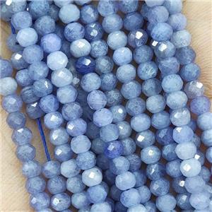 Natural Tanzanite Beads Tiny Blue Faceted Rondelle, approx 4mm