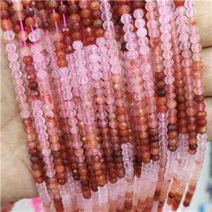 Mix Gemstone Beads Faceted Rondelle, approx 4mm