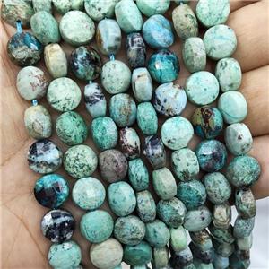 Natural Turquoise Beads Faceted Coin Cirle, approx 10mm