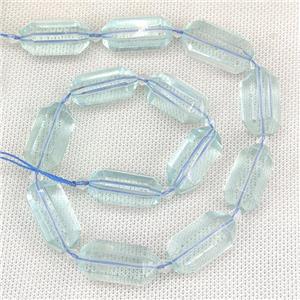 Blue Crystal Glass Prism Beads, approx 13-27mm, 12pcs per st