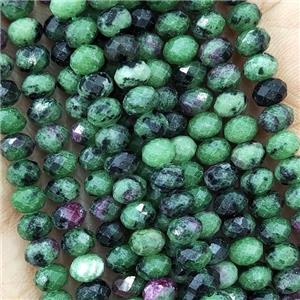 Natural Ruby Zoisite Beads Faceted Rondelle, approx 5.6-6mm
